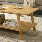 Tavolino da caffè con ripiano in legno in stile moderno di metà secolo Roundhill Furniture Metz