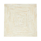 Tavolino d'appoggio a clessidra fatto a mano in conchiglia di madreperla - Grigio o Beige - Roche River Decor
