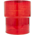 Tavolino d'appoggio moderno in vetro - Trasparente o Rosso - Roche River Decor