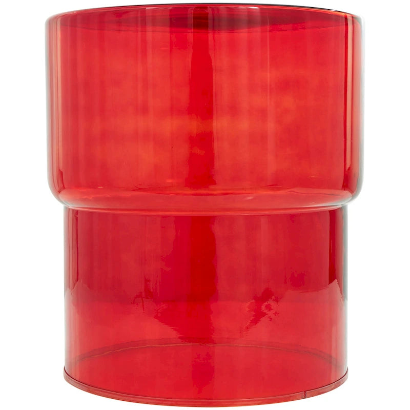 Tavolino d'appoggio moderno in vetro - Trasparente o Rosso - Roche River Decor