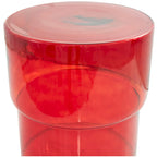 Tavolino d'appoggio moderno in vetro - Trasparente o Rosso - Roche River Decor