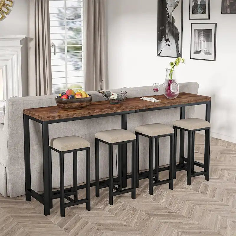 Tavolo Consolle Extra Lungo 70,9 Pollici Dietro il Divano, Tavolo Stretto da Ingresso