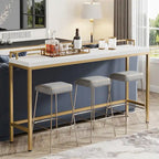 Table console extra longue de 70,9 po, table étroite pour entrée derrière le canapé