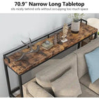 Table console extra longue de 70,9 po, table étroite pour entrée derrière le canapé