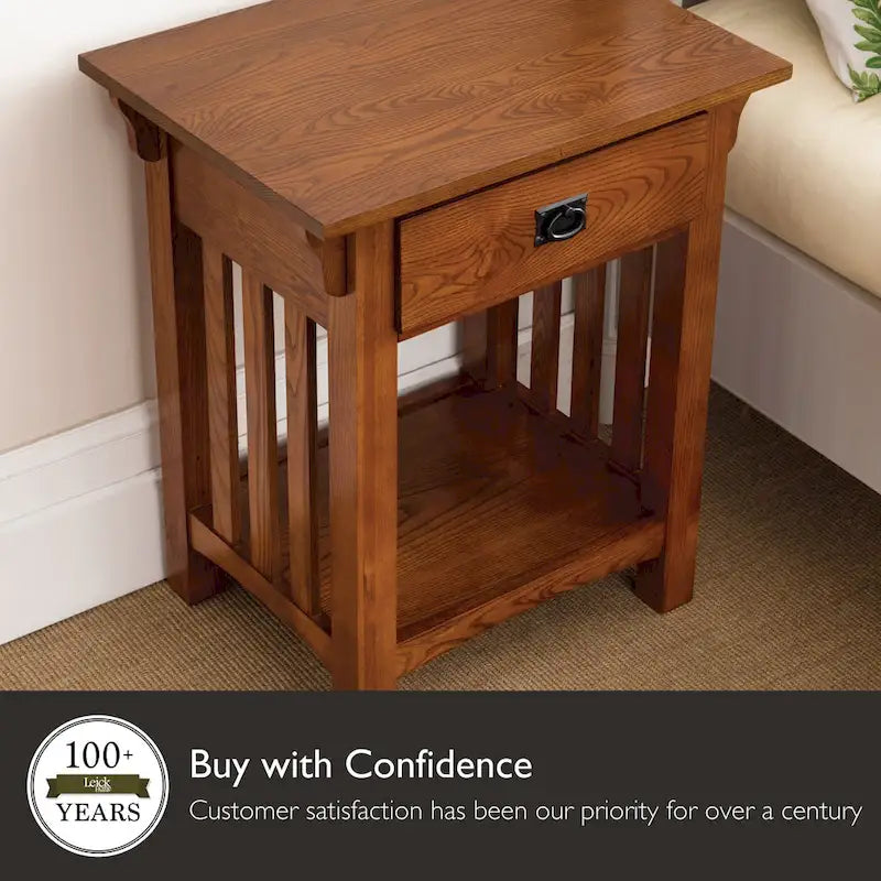 Leick Home Mission Impeccable End Table with Drawer