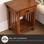 Leick Home Mission Impeccable End Table with Drawer