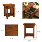 Leick Home Mission Impeccable End Table with Drawer