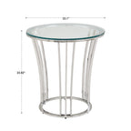 Cottbus Chrome Finish Coffee Table with Glass Top by iNSPIRE Q Bold