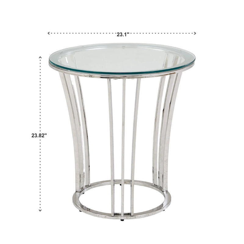 Cottbus Chrome Finish Coffee Table with Glass Top by iNSPIRE Q Bold