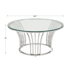 Cottbus Chrome Finish Coffee Table with Glass Top by iNSPIRE Q Bold