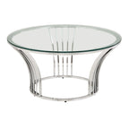 Cottbus Chrome Finish Coffee Table with Glass Top by iNSPIRE Q Bold