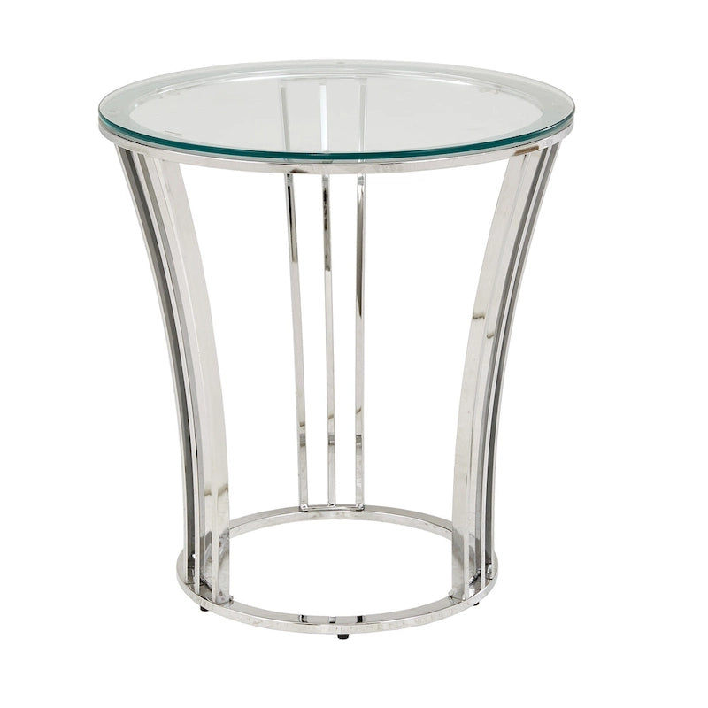 Cottbus Chrome Finish Coffee Table with Glass Top by iNSPIRE Q Bold