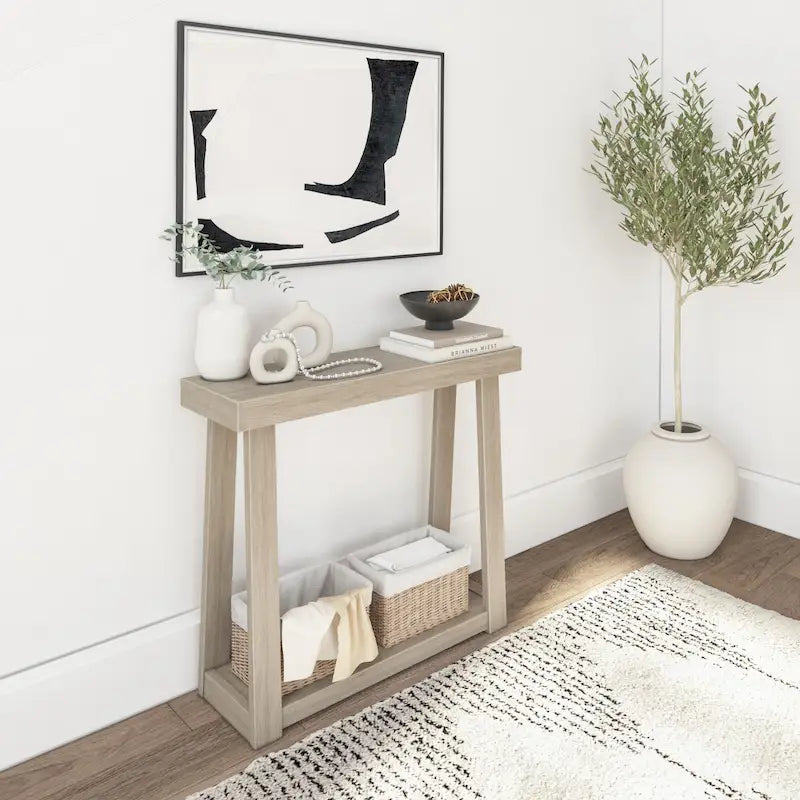 Console da tavolo classica Plank and Beam con ripiano - 36