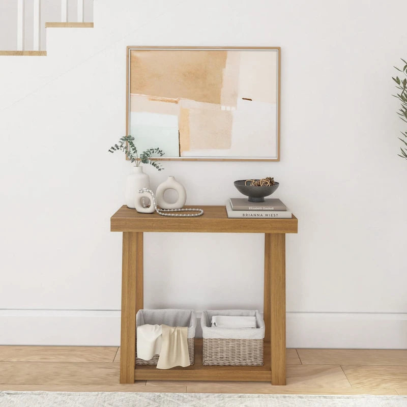 Console da tavolo classica Plank and Beam con ripiano - 36