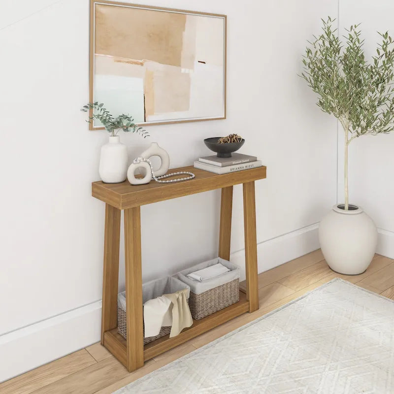 Console da tavolo classica Plank and Beam con ripiano - 36