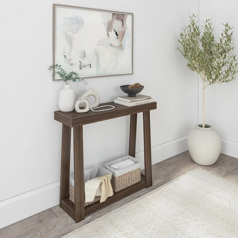 Console da tavolo classica Plank and Beam con ripiano - 36