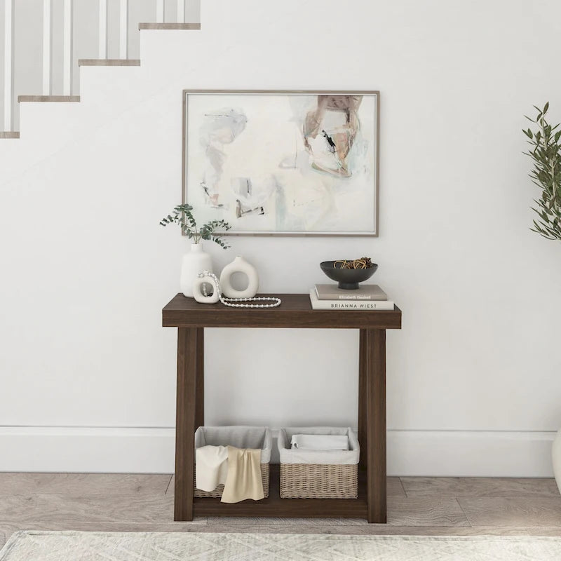 Console da tavolo classica Plank and Beam con ripiano - 36