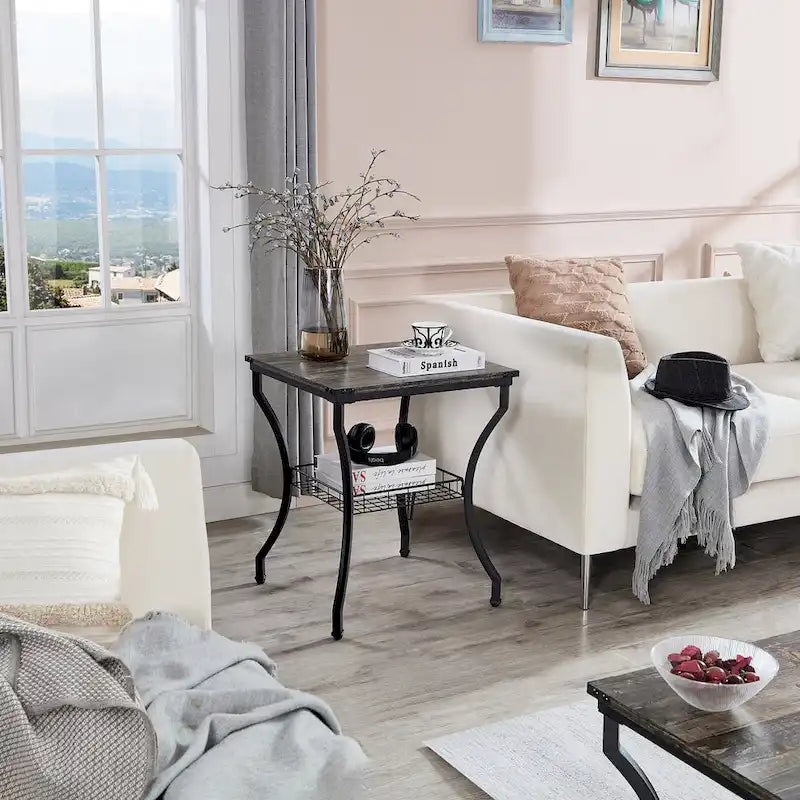 3-Piece Occasional Coffee Table Set, Vintage Living Room Set with 2 End Table