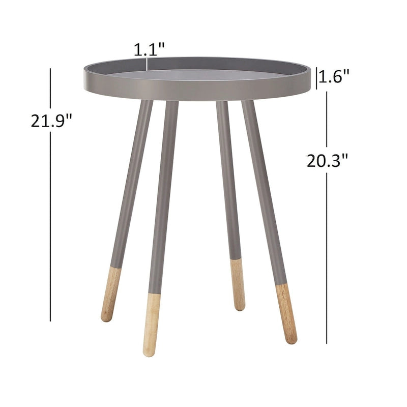 Tavolino Marcella con piano rotondo effetto verniciato a immersione di iNSPIRE Q Modern