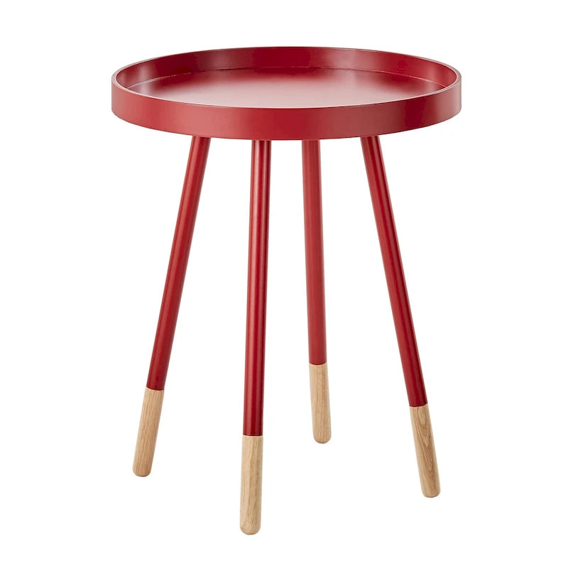 Tavolino Marcella con piano rotondo effetto verniciato a immersione di iNSPIRE Q Modern