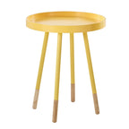 Tavolino Marcella con piano rotondo effetto verniciato a immersione di iNSPIRE Q Modern