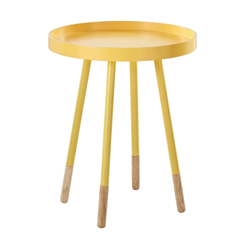 Tavolino Marcella con piano rotondo effetto verniciato a immersione di iNSPIRE Q Modern