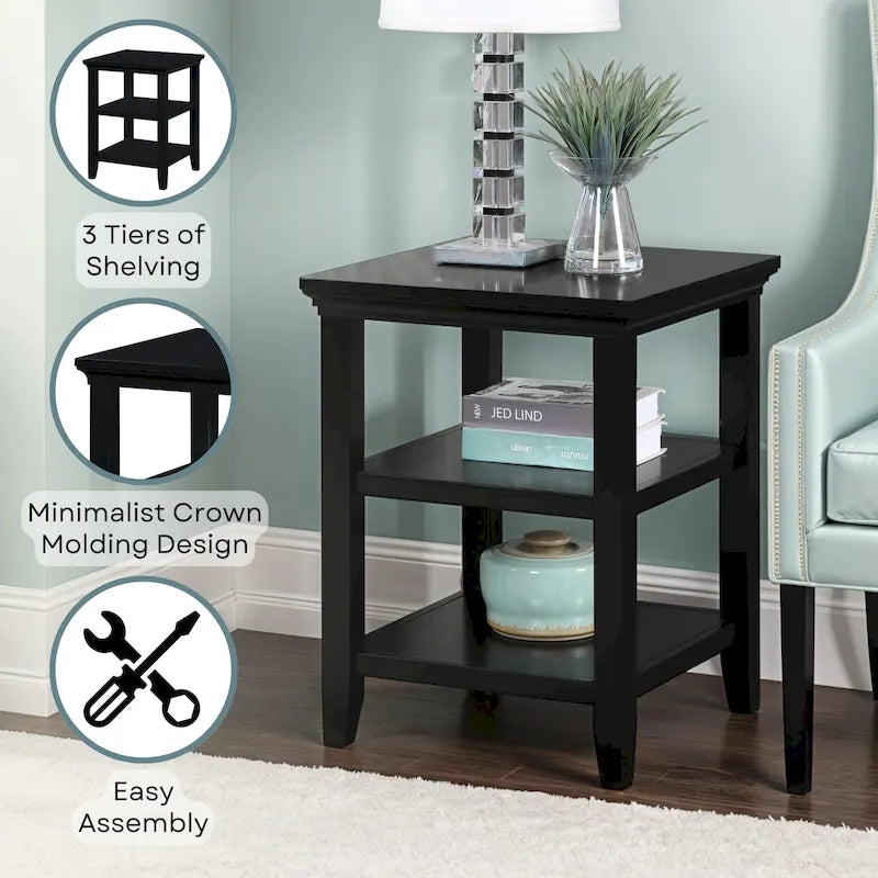 Table d'appoint avec étagères Tribeca de Convenience Concepts