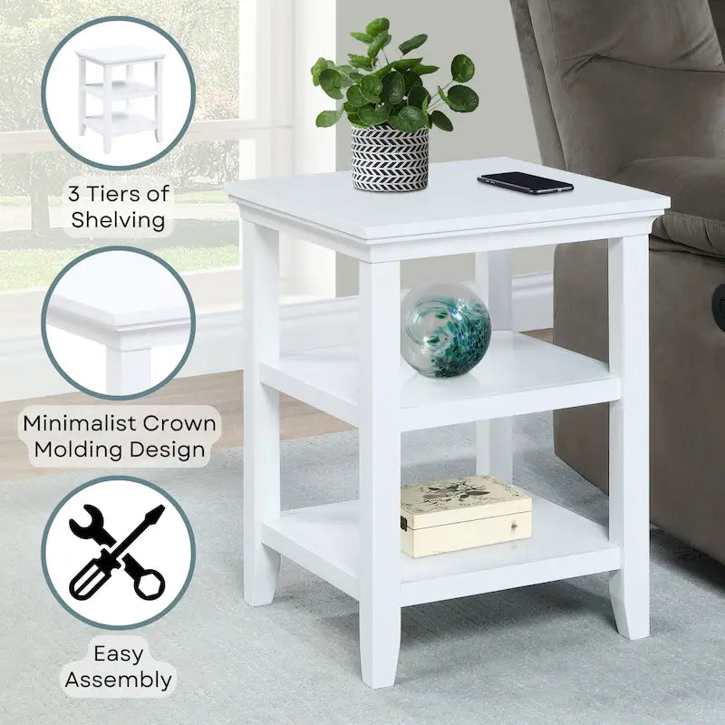 Table d'appoint avec étagères Tribeca de Convenience Concepts