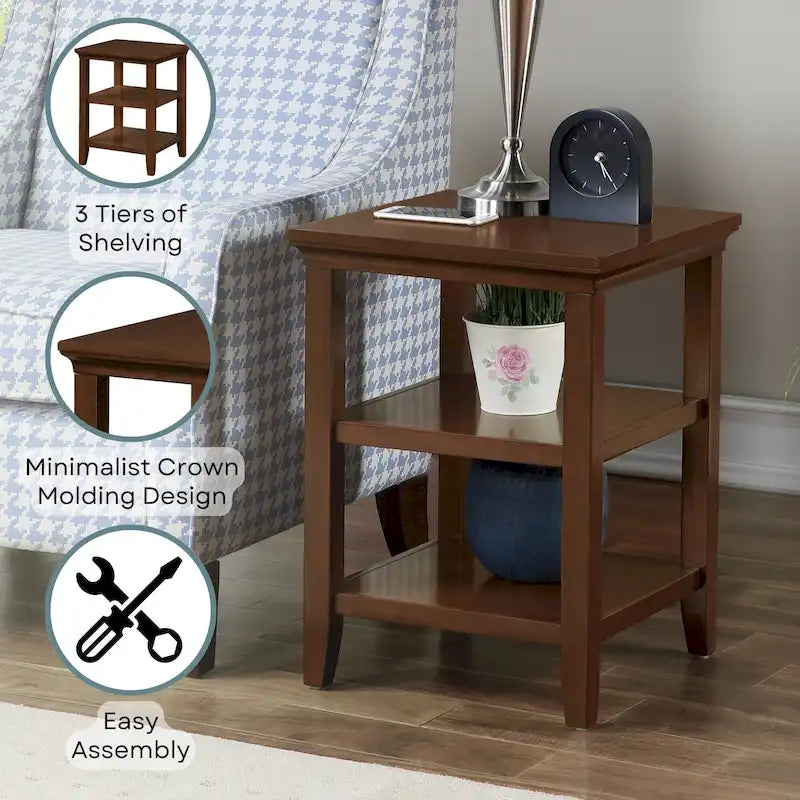 Table d'appoint avec étagères Tribeca de Convenience Concepts