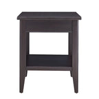 Tavolino in legno massello Laurent da 50 cm con ripiano e cassetto