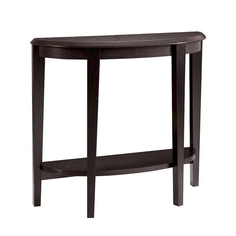 DH BASIC Tavolo Consolle Mezzaluna Decorativo a 1 Ripiano Marrone Contemporaneo di Denhour