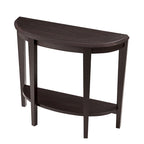 DH BASIC Tavolo Consolle Mezzaluna Decorativo a 1 Ripiano Marrone Contemporaneo di Denhour