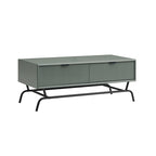 Tavolino da Caffè DH BASIC Modern 42 pollici a 2 Cassetti con Gambe in Metallo di Denhour
