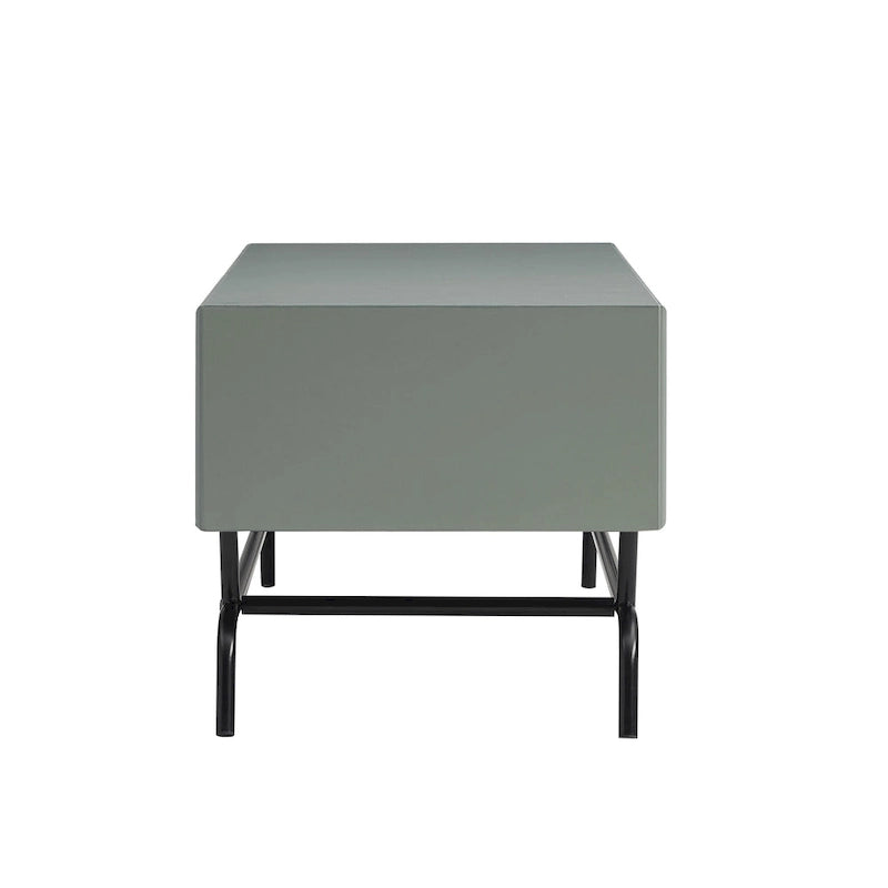 Tavolino da Caffè DH BASIC Modern 42 pollici a 2 Cassetti con Gambe in Metallo di Denhour