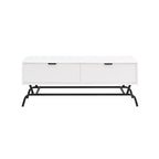 Tavolino da Caffè DH BASIC Modern 42 pollici a 2 Cassetti con Gambe in Metallo di Denhour
