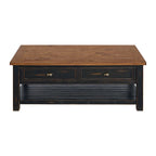 Tavolino da caffè The Gray Barn Downington in legno massello con 2 cassetti