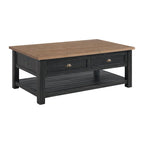 Tavolino da caffè The Gray Barn Downington in legno massello con 2 cassetti