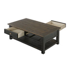 Tavolino da caffè The Gray Barn Downington in legno massello con 2 cassetti