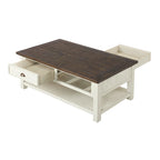 Tavolino da caffè The Gray Barn Downington in legno massello con 2 cassetti