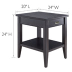 Tavolino Cuneiforme Reclinabile con Scaffale Laurent di Leick Home