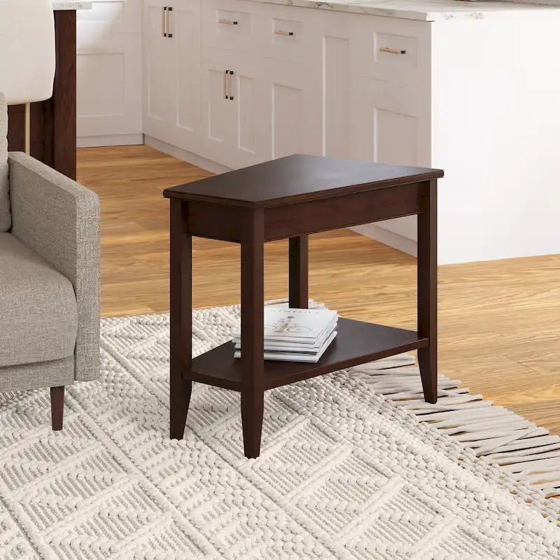 Tavolino Cuneiforme Reclinabile con Scaffale Laurent di Leick Home