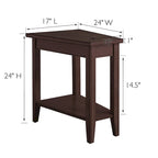 Tavolino Cuneiforme Reclinabile con Scaffale Laurent di Leick Home