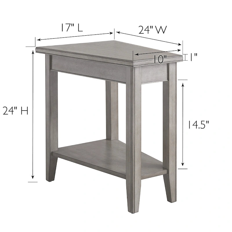 Tavolino Cuneiforme Reclinabile con Scaffale Laurent di Leick Home
