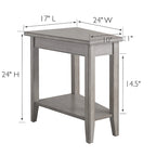 Tavolino Cuneiforme Reclinabile con Scaffale Laurent di Leick Home