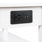 Convenience Concepts Tavolino/Comodino con 1 cassetto American Heritage con stazione di ricarica e ripiani