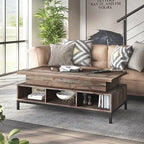 Table basse relevable rustique DH BASIC de 47 pouces avec rangement