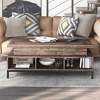 Table basse relevable rustique DH BASIC de 47 pouces avec rangement