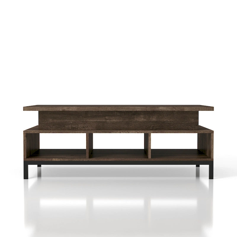 Table basse relevable rustique DH BASIC de 47 pouces avec rangement