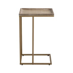 COZAYH Farmhouse C Table End Table, Distressed Beaded Edge Tray Top Side Table