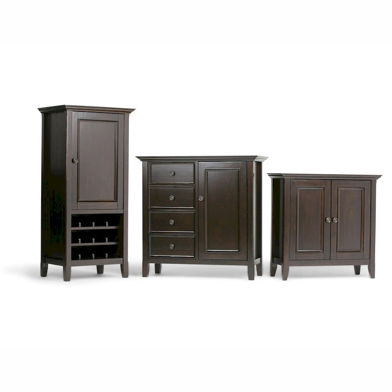 WYNDENHALL Halifax Armadietto multiuso 37 pollici in LEGNO MASSELLO in stile Transizionale - 37w x 17d x 36 h